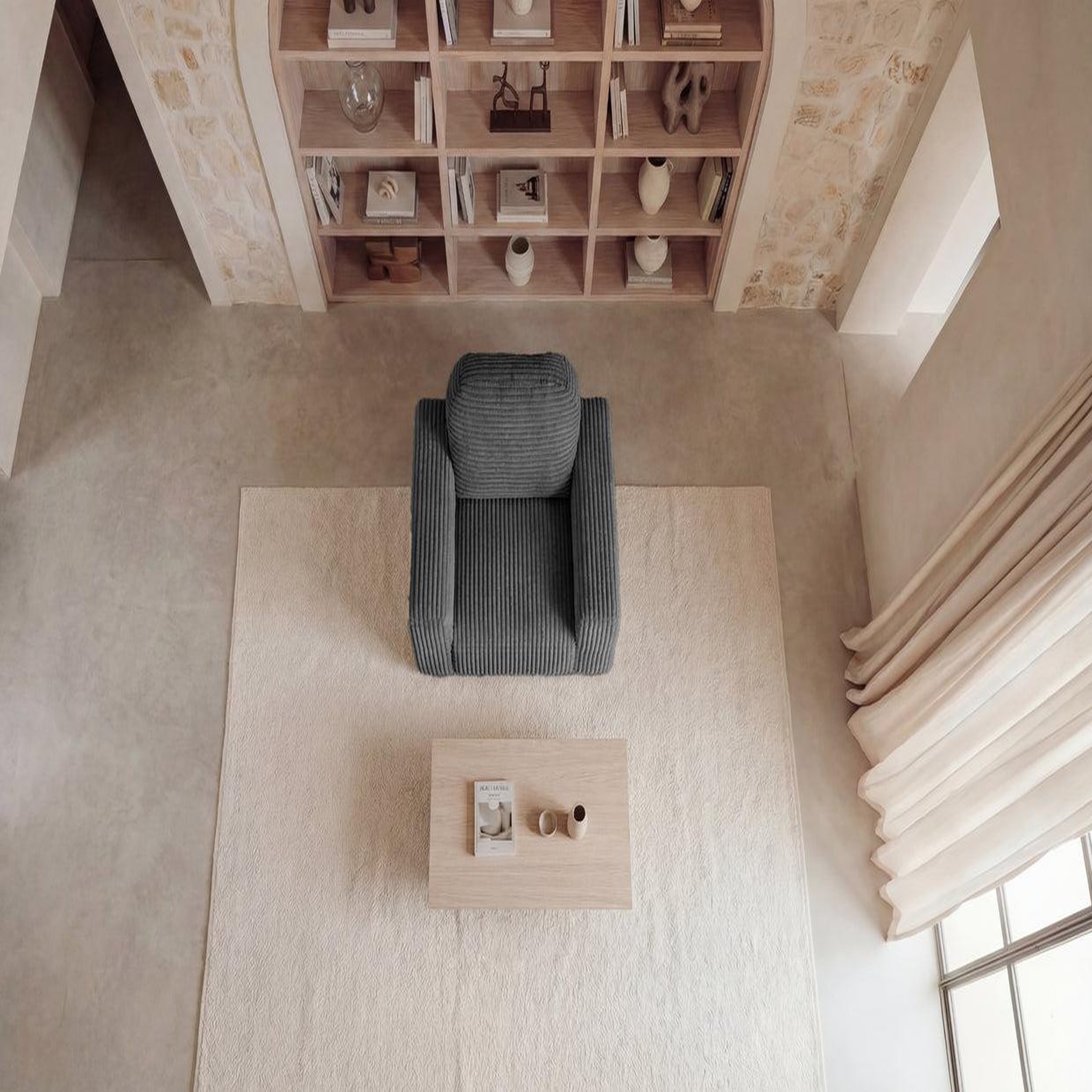 Voir la diapositive 6 : CASANOVA PARIS Elvis - fauteuil gros velours côtelé