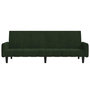 Voir la diapositive 4 : VIDAXL Canape-lit a 2 places vert fonce velours