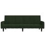 Voir la diapositive 4 : VIDAXL Canape-lit a 2 places vert fonce velours