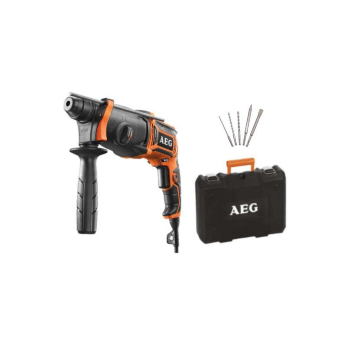 AEG Pack AEG Perforateur SDSPLUS 24mm - 800W - KH 24 IE KIT - Set trois forets et deux burins offerts