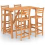 Voir la diapositive 2 : VIDAXL Ensemble de bar d'exterieur 5 pcs Bois d'acacia massif