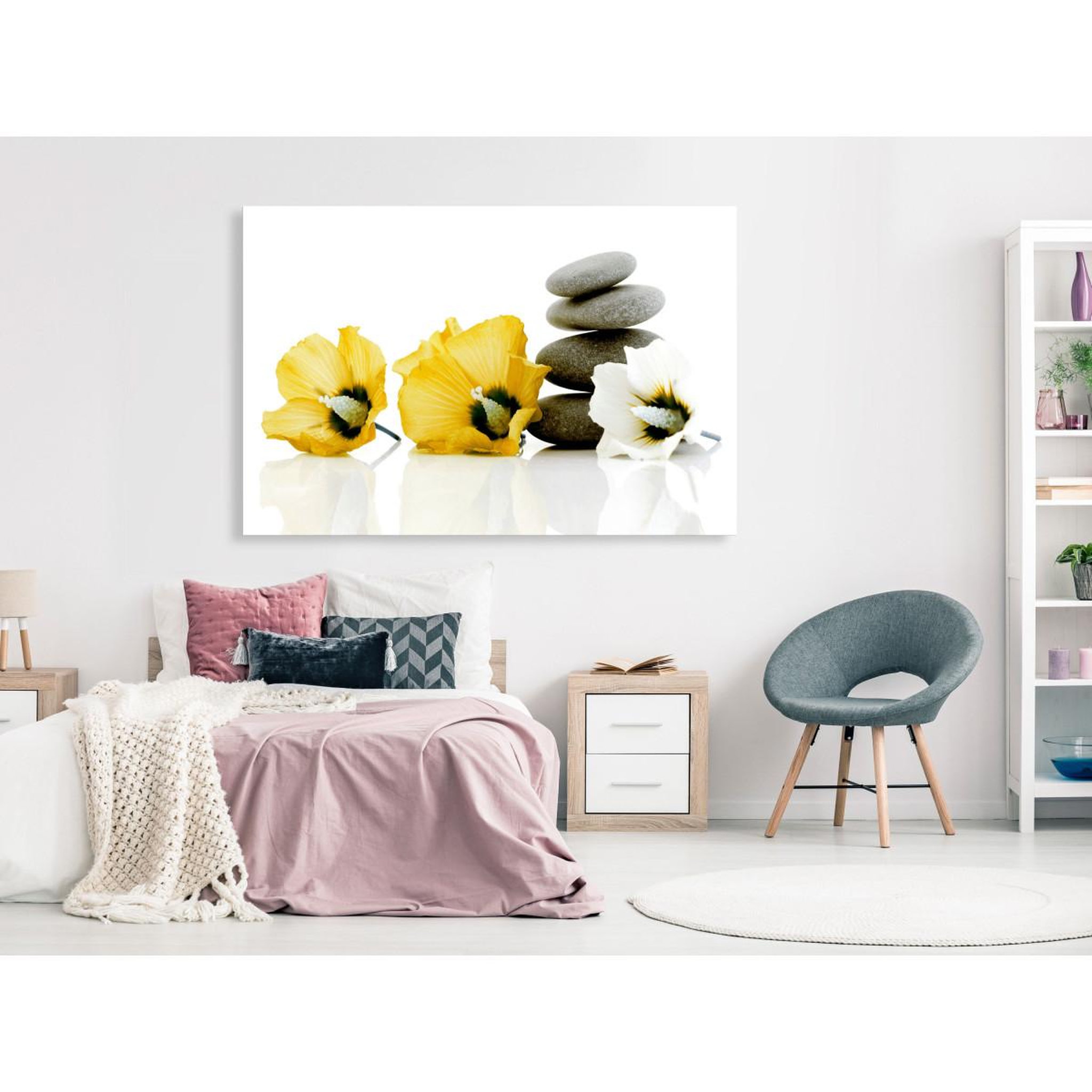 Voir la diapositive 2 : Paris Prix Tableau imprimé  calm mallow wide yellow