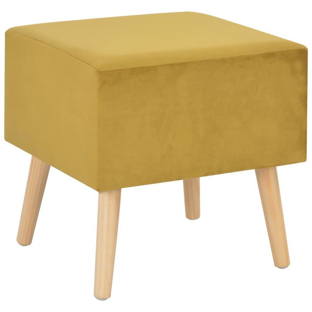 VIDAXL Table de chevet Moutarde 40x35x40 cm Velours