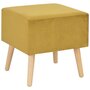 Voir la diapositive 3 : VIDAXL Table de chevet Moutarde 40x35x40 cm Velours