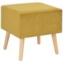 Voir la diapositive 3 : VIDAXL Table de chevet Moutarde 40x35x40 cm Velours