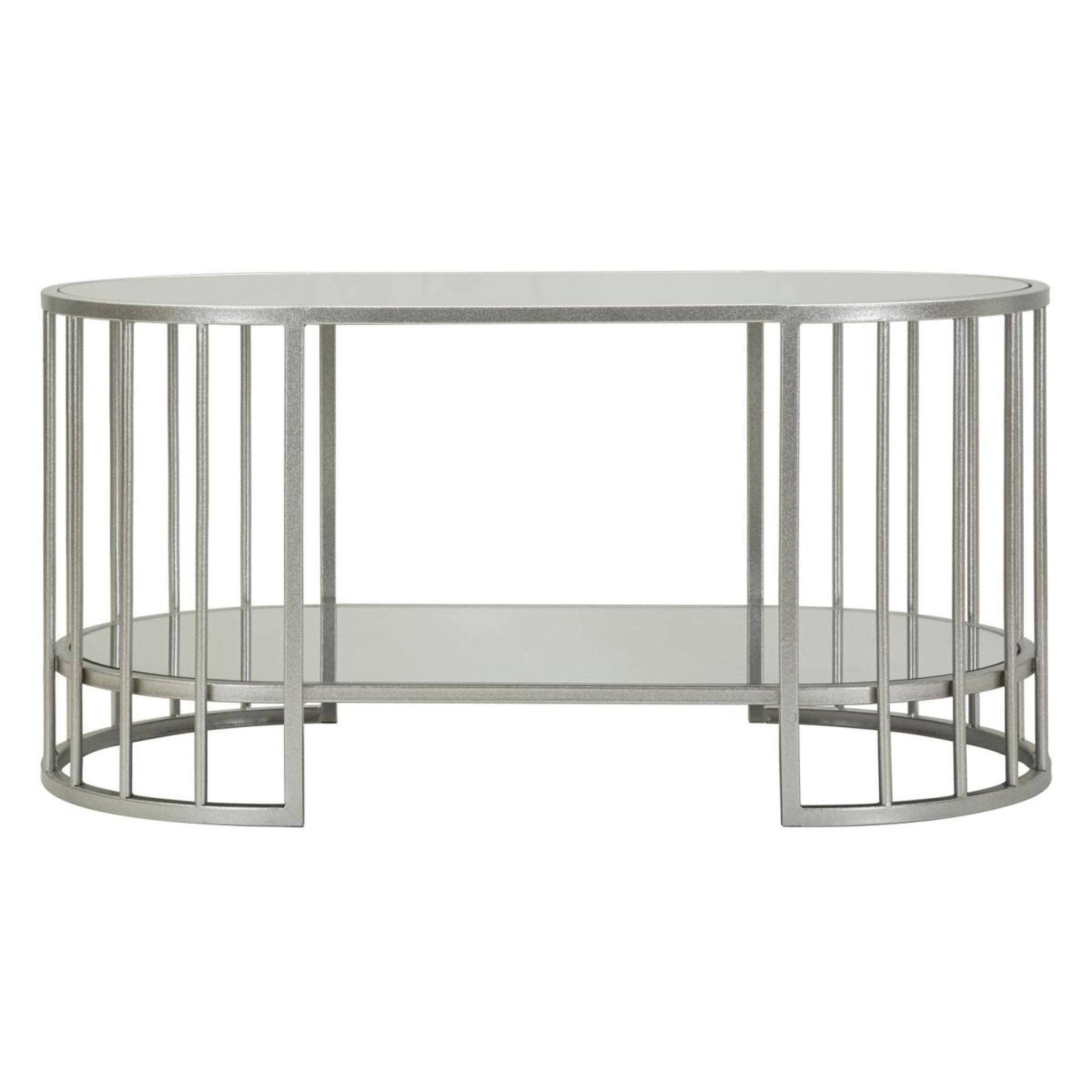 Voir la diapositive 2 : Paris Prix Table basse miroir  smire  90cm argent