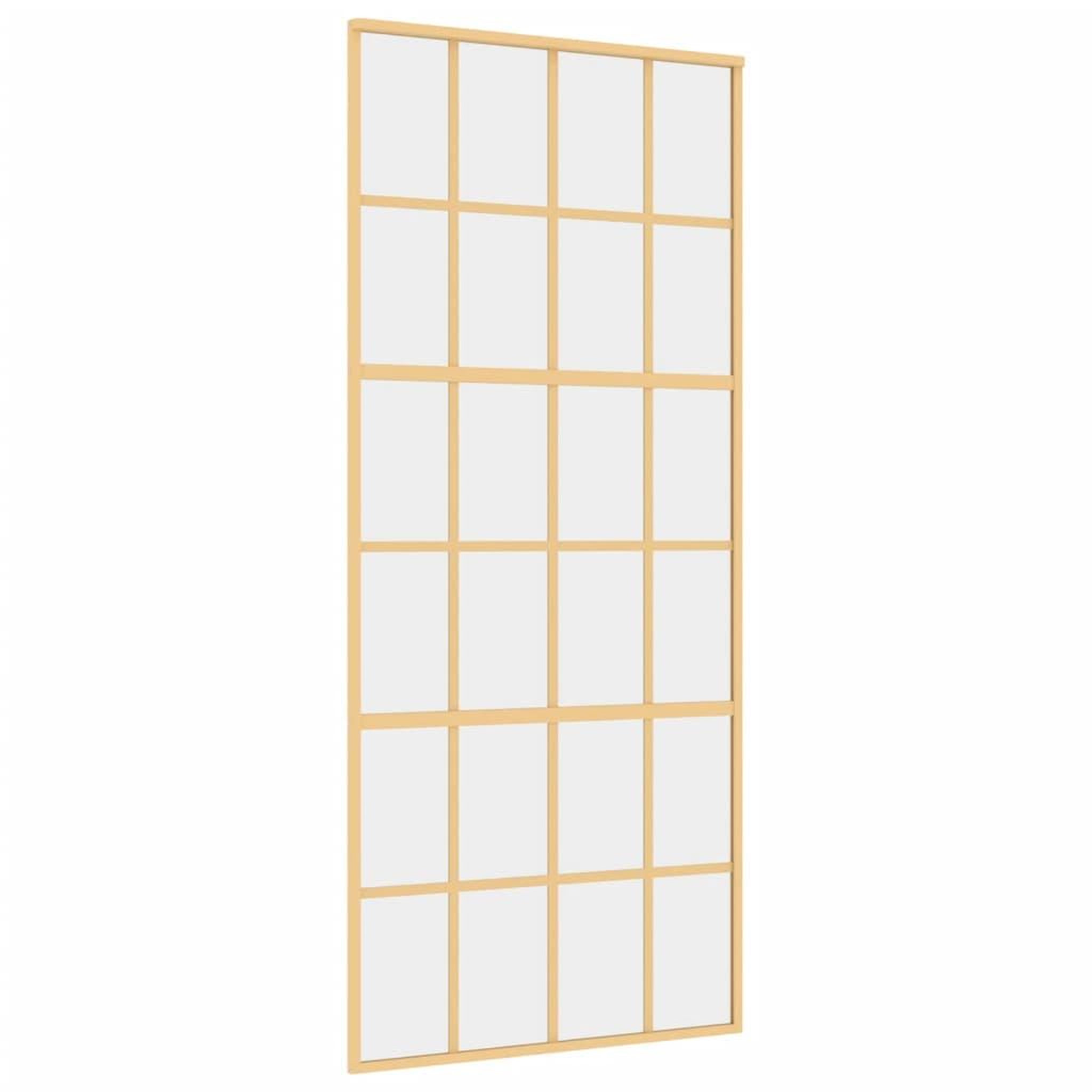 Voir la diapositive 2 : VIDAXL Porte coulissante dore 90x205 cm verre ESG clair et aluminium