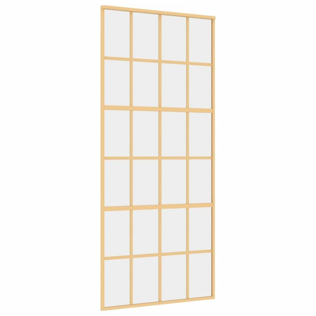 VIDAXL Porte coulissante dore 90x205 cm verre ESG clair et aluminium