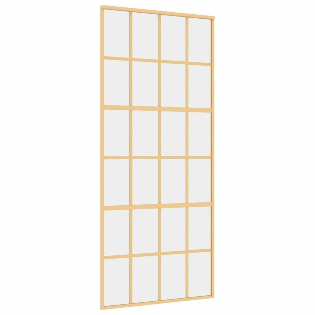 VIDAXL Porte coulissante dore 90x205 cm verre ESG clair et aluminium