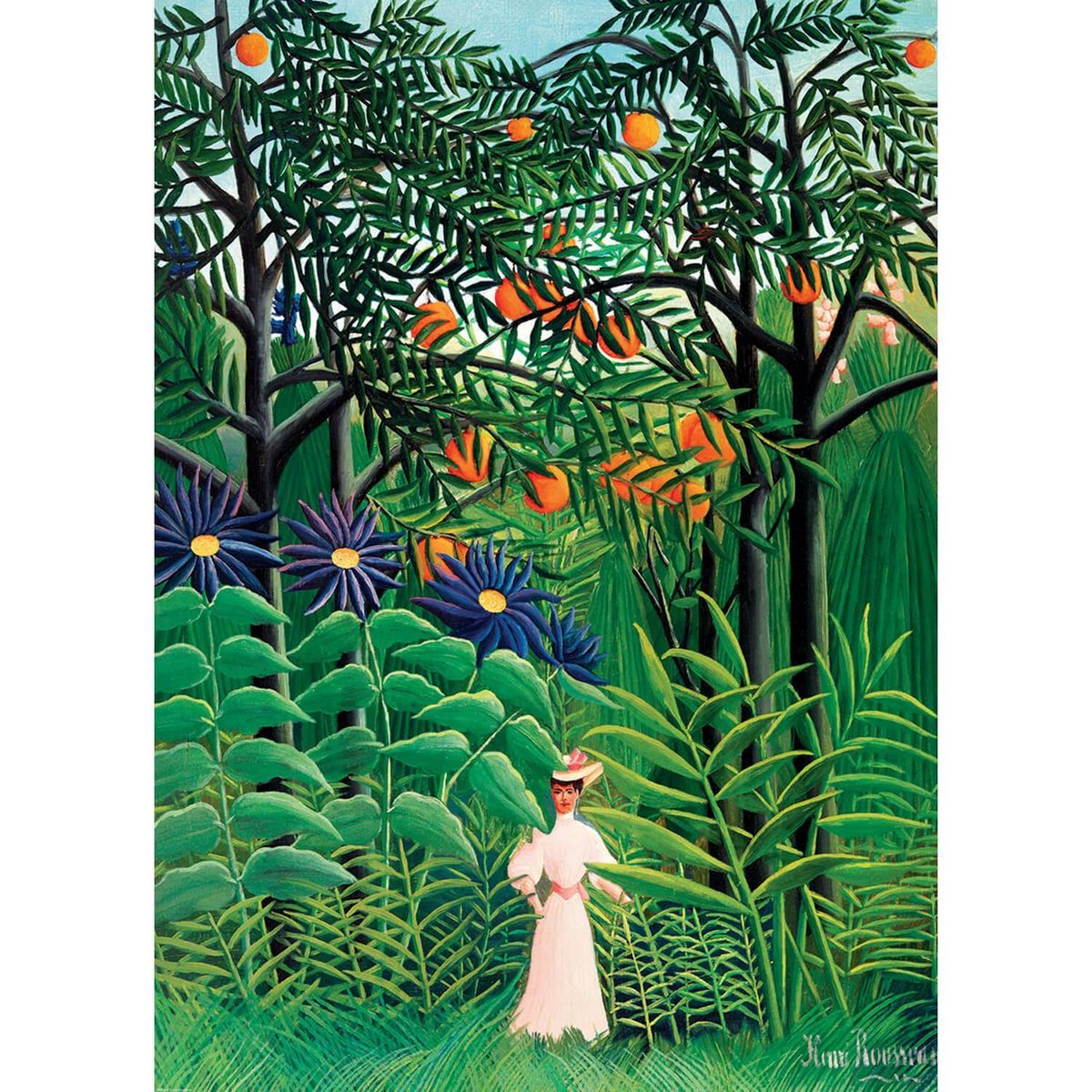 Eurographics Puzzle 1000 pièces : Femme marchant dans une forêt exotique, Henri Rousseau