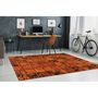 Voir la diapositive 2 : Paris Prix Tapis Patchwork en Cuir Fait Main  Voila  Orange