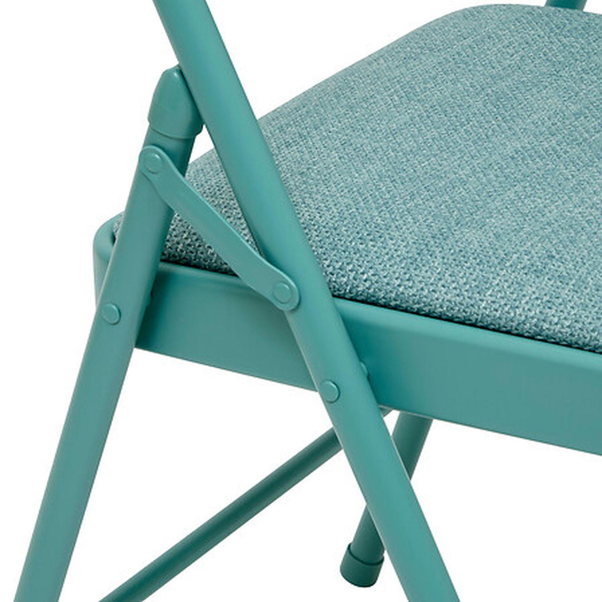 Voir la diapositive 5 : FIVE Lot de 4 chaises pliantes en tissu chiné FLEXY