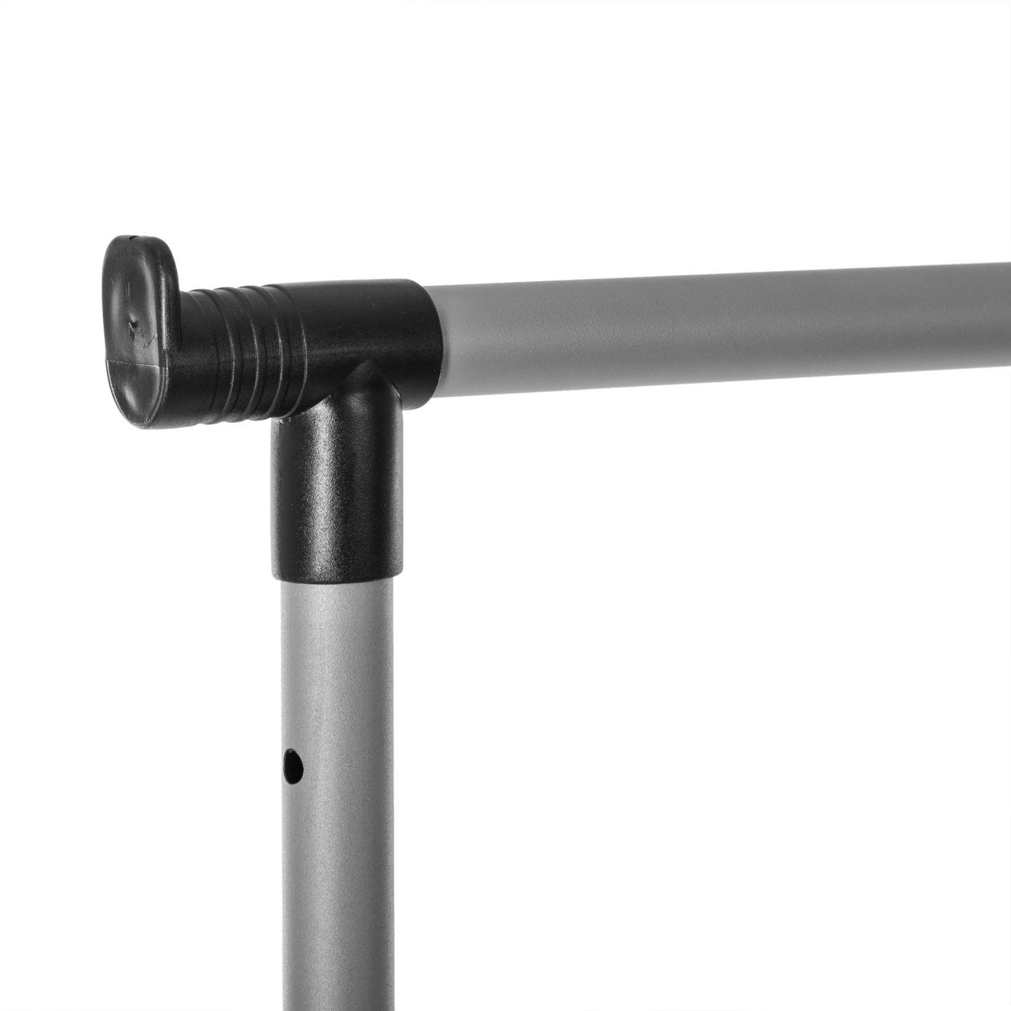 Voir la diapositive 4 : ATMOSPHERA Penderie portant à vêtements réglable sur roulette - h. 160 cm - gris et noir