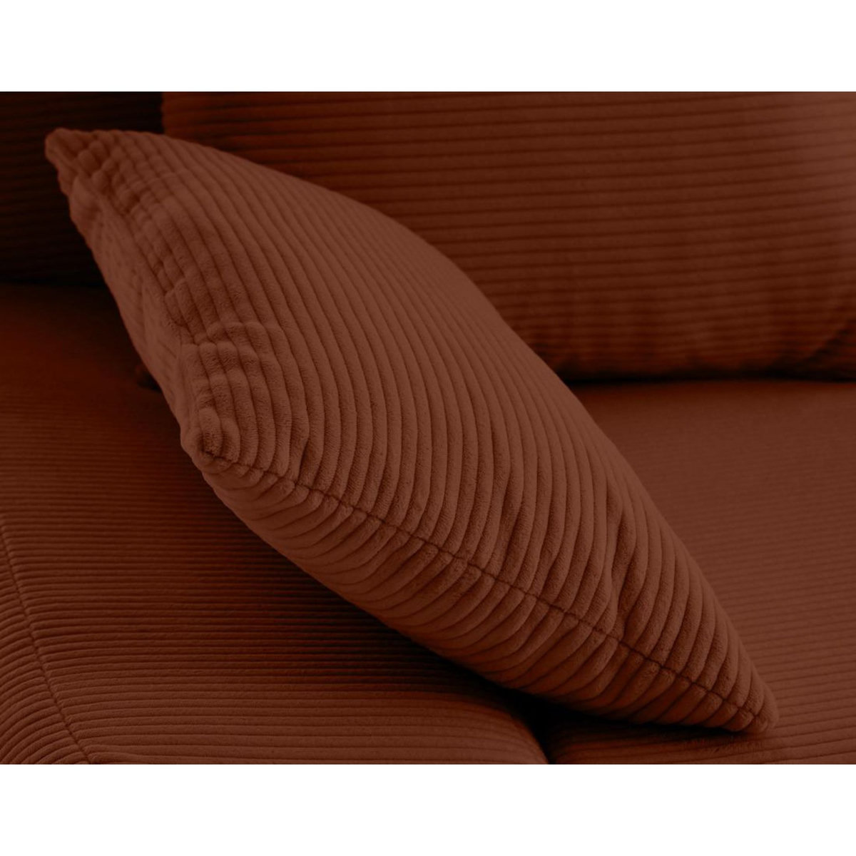 BEST MOBILIER Larson - canapé droit 3 places convertible avec coffre en velours côtelé