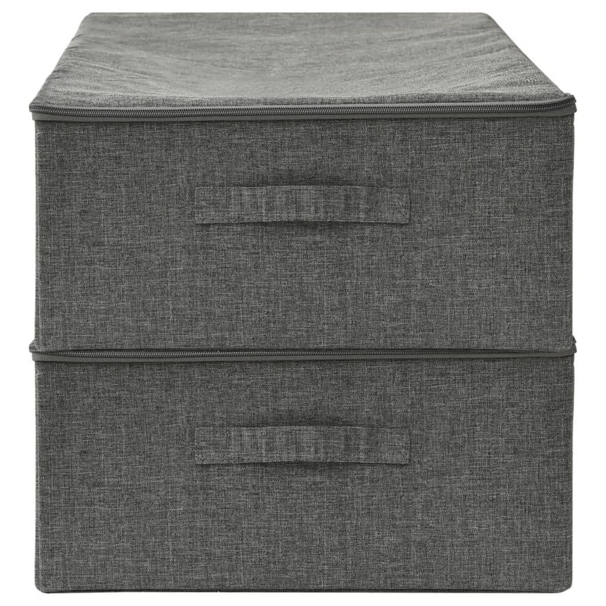 VIDAXL Boîtes de rangement 2 pcs Tissu 70x40x18 cm Anthracite