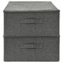 Voir la diapositive 5 : VIDAXL Boîtes de rangement 2 pcs Tissu 70x40x18 cm Anthracite