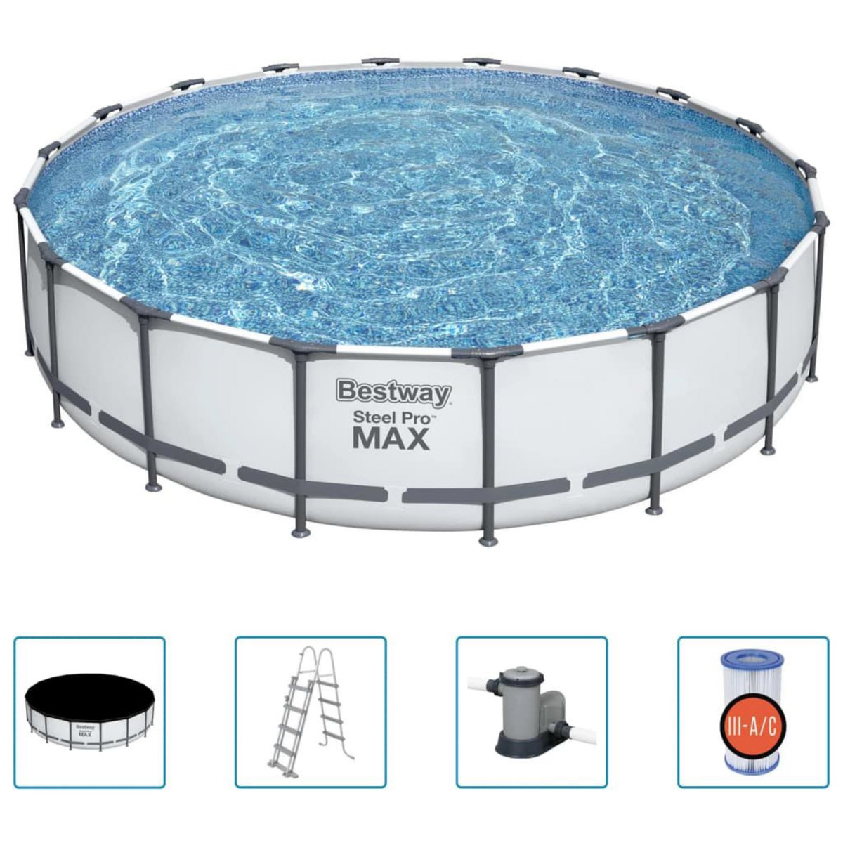 BESTWAY Bestway Ensemble de piscine Steel Pro MAX 549x122 cm