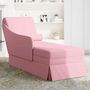 Voir la diapositive 3 : VIDAXL Fauteuil long avec traversin et accoudoir droit rose velours