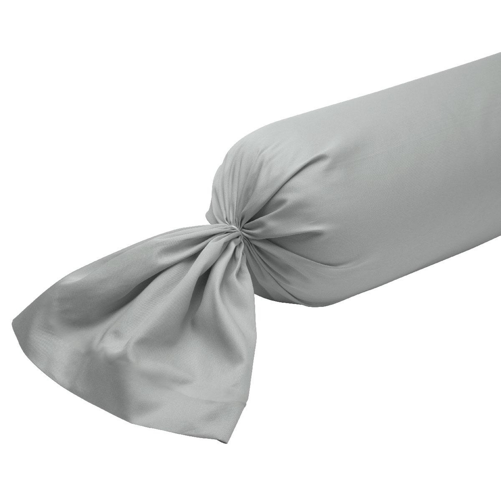 DODO Taie de traversin harmonie satin de coton coloris gris. Coloris disponibles : Gris