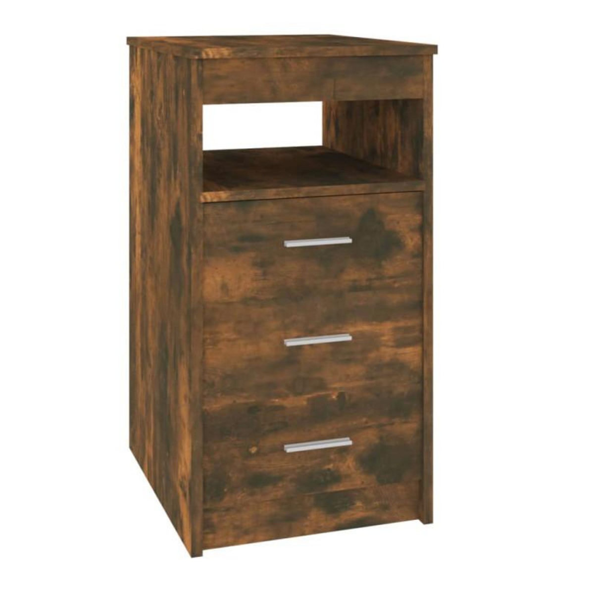 VIDAXL Armoire à tiroirs Chêne fumé 40x50x76 cm Bois d ingénierie