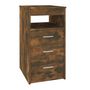 Voir la diapositive 2 : VIDAXL Armoire à tiroirs Chêne fumé 40x50x76 cm Bois d ingénierie