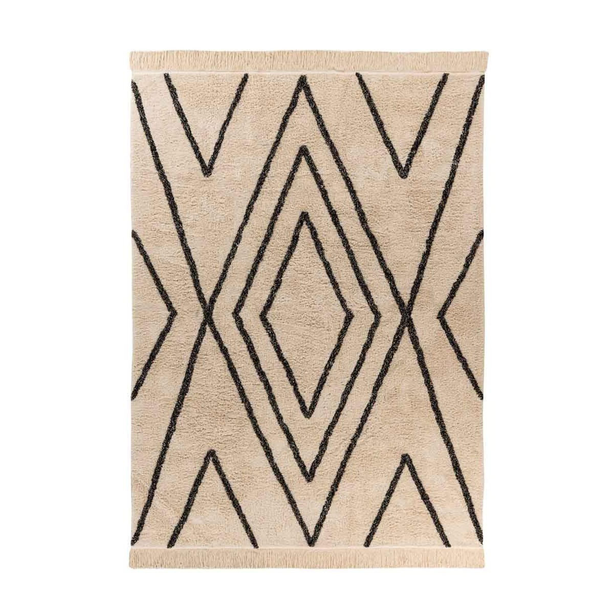 Paris Prix Tapis Tufté à la Main Ethnique  Mylen V  Beige & Noir