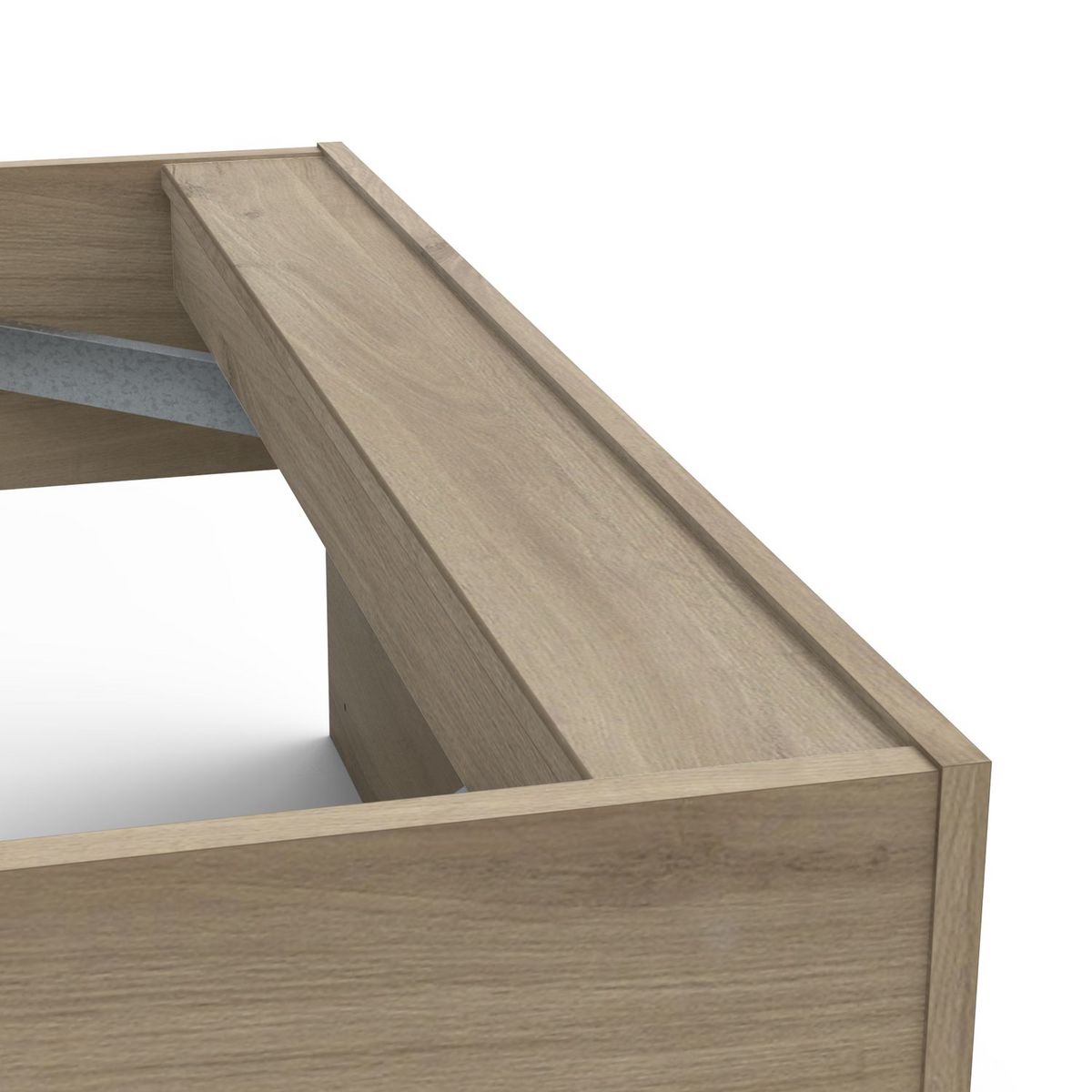 Lit 90x190/200 cm avec rangements 1 tiroir 1 niche LOREDANA