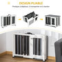 Voir la diapositive 4 : PAWHUT Cage pour chien animaux pliable dim. 84L x 51l x 61H cm porte verrouillable toit ouvrant plateau déjection bois sapin gris blanc noir