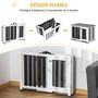 Voir la diapositive 4 : PAWHUT Cage pour chien animaux pliable dim. 84L x 51l x 61H cm porte verrouillable toit ouvrant plateau déjection bois sapin gris blanc noir