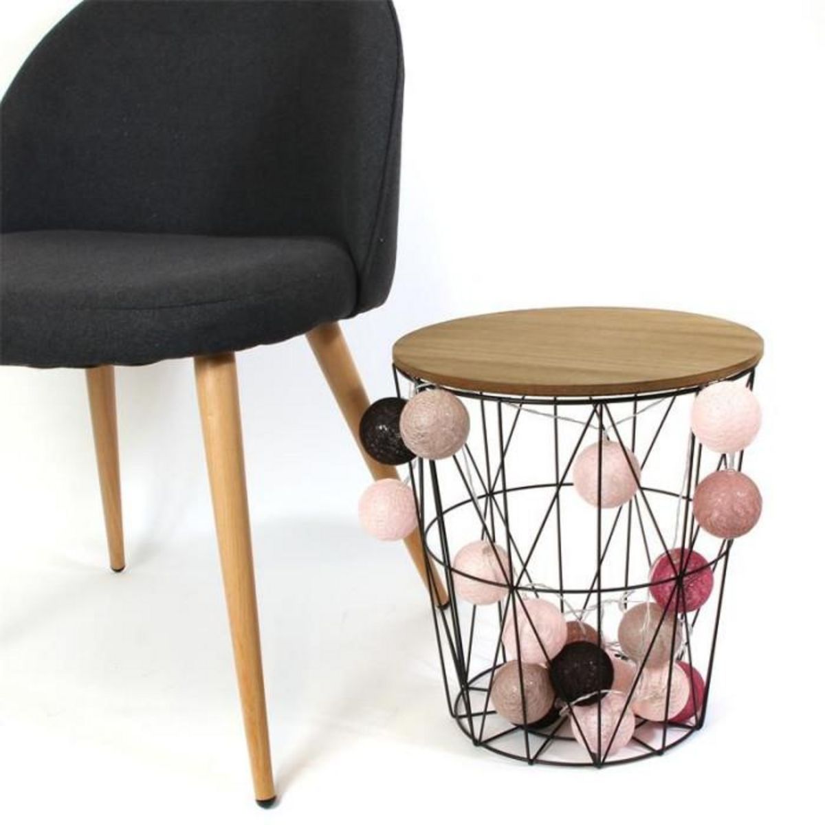 Paris Prix Guirlande Lumineuse à Led  10 Boules  175cm Taupe