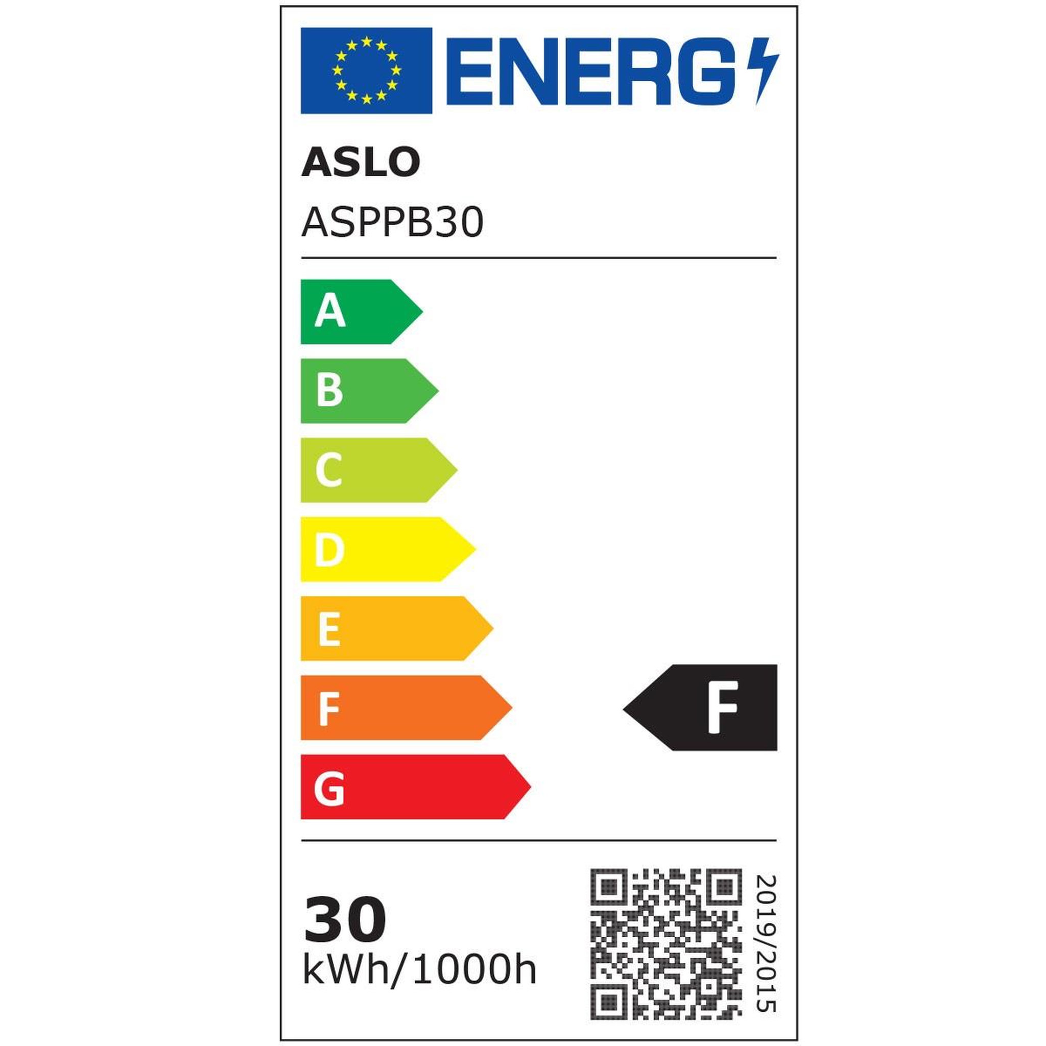 Voir la diapositive 4 : ASLO Projecteur LED portable 30W 2700Lm 6500K Extérieur/Intérieur IP65 ASLO
