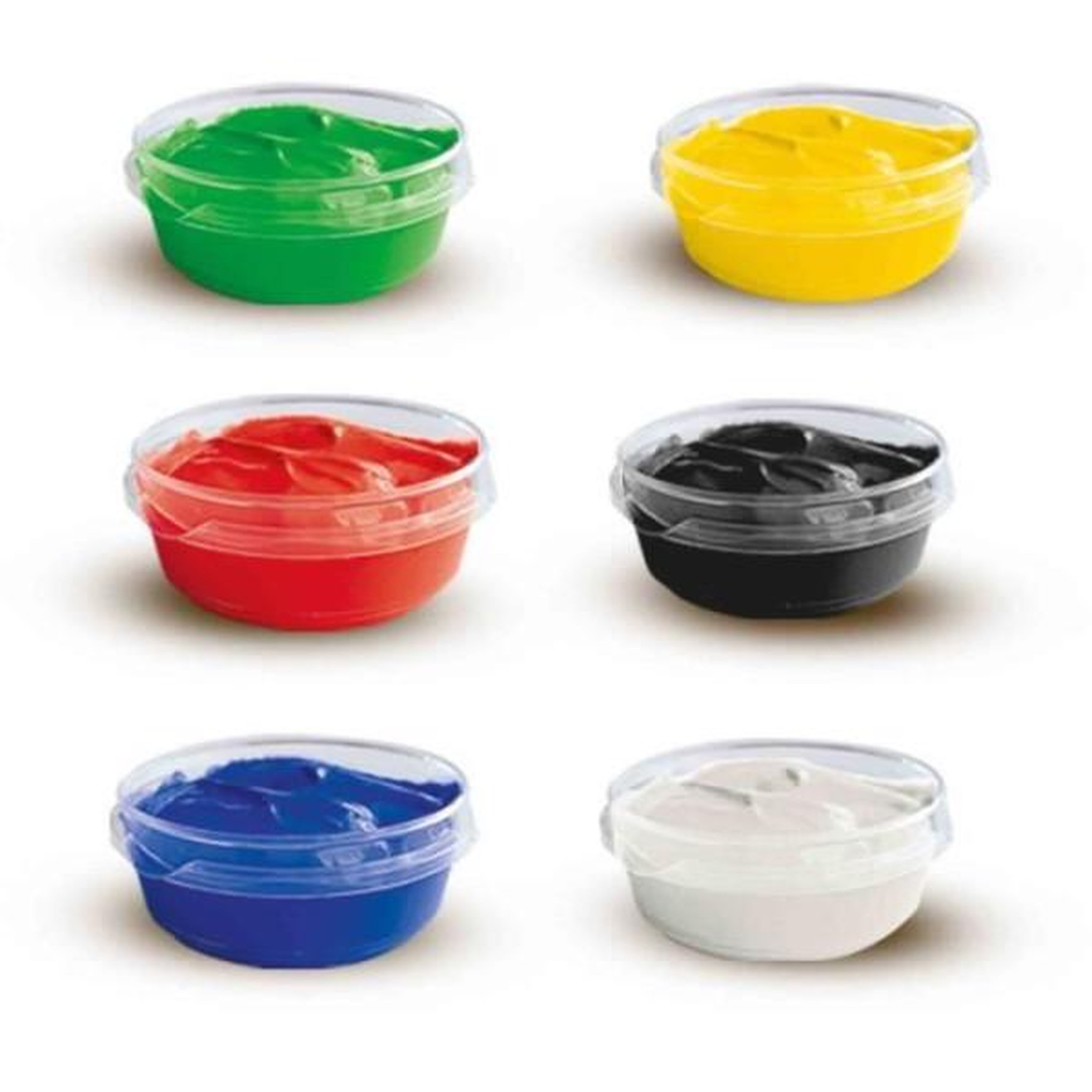 Voir la diapositive 5 : SES Creative Gouache (6x45ml) - SES CREATIVE - Six couleurs : rouge, bleu, blanc, noir, vert et jaune.
