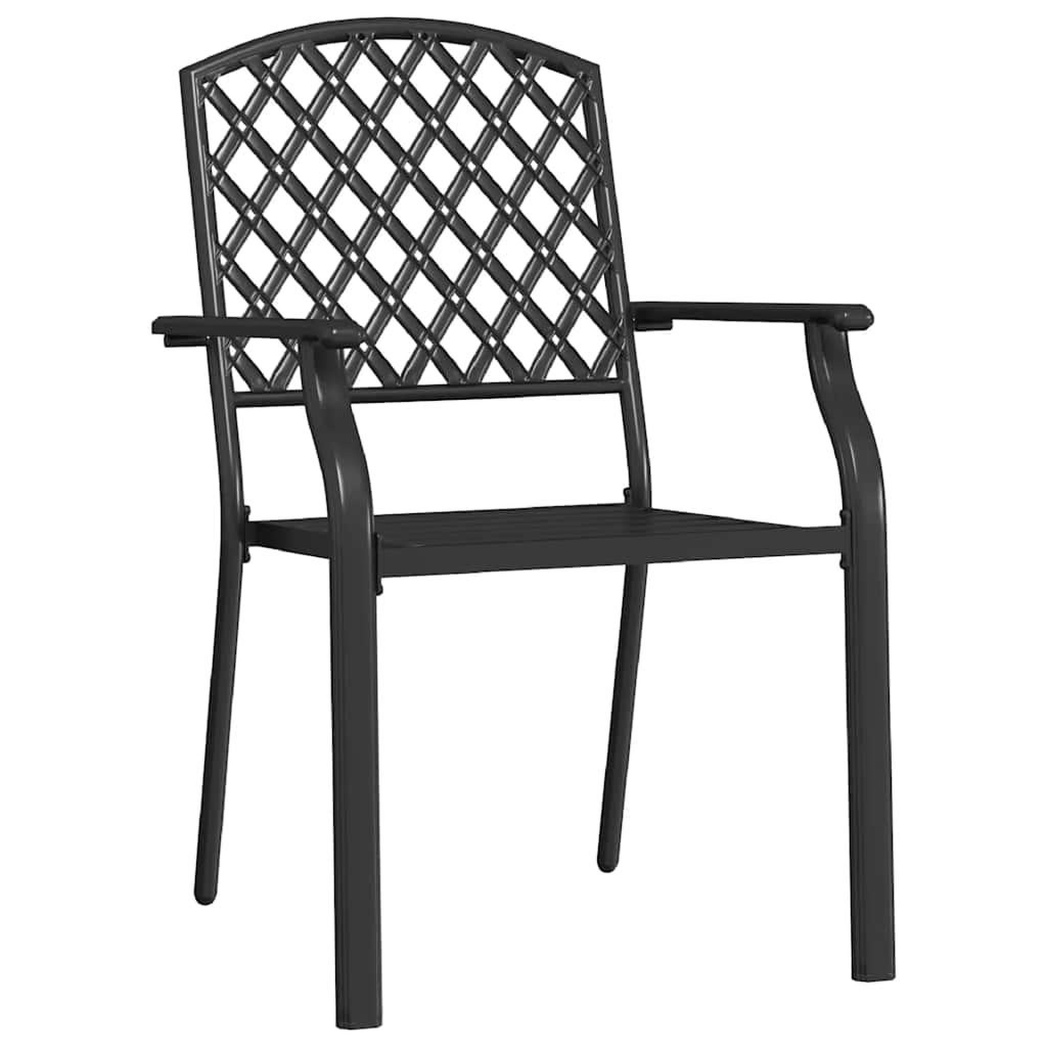 Voir la diapositive 4 : VIDAXL Chaises empilables d'exterieur lot de 2 acier anthracite