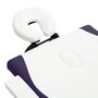 Voir la diapositive 5 : VIDAXL Table de massage pliable 2 zones Bois Blanc et violet