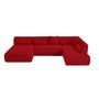 Voir la diapositive 6 : LISA DESIGN Onyx - canapé panoramique d'angle droit - 7 places - en tissu mailles 3d