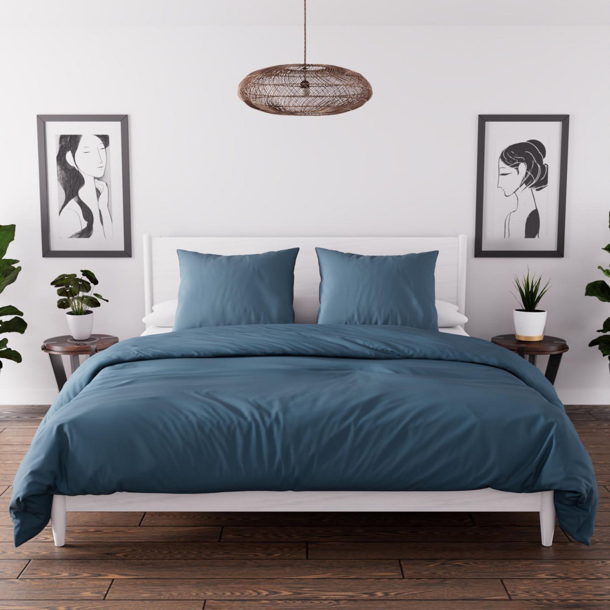 Intemporel Parure housse de couette en microfibre lavée BOHEME, par Soleil d'Ocre