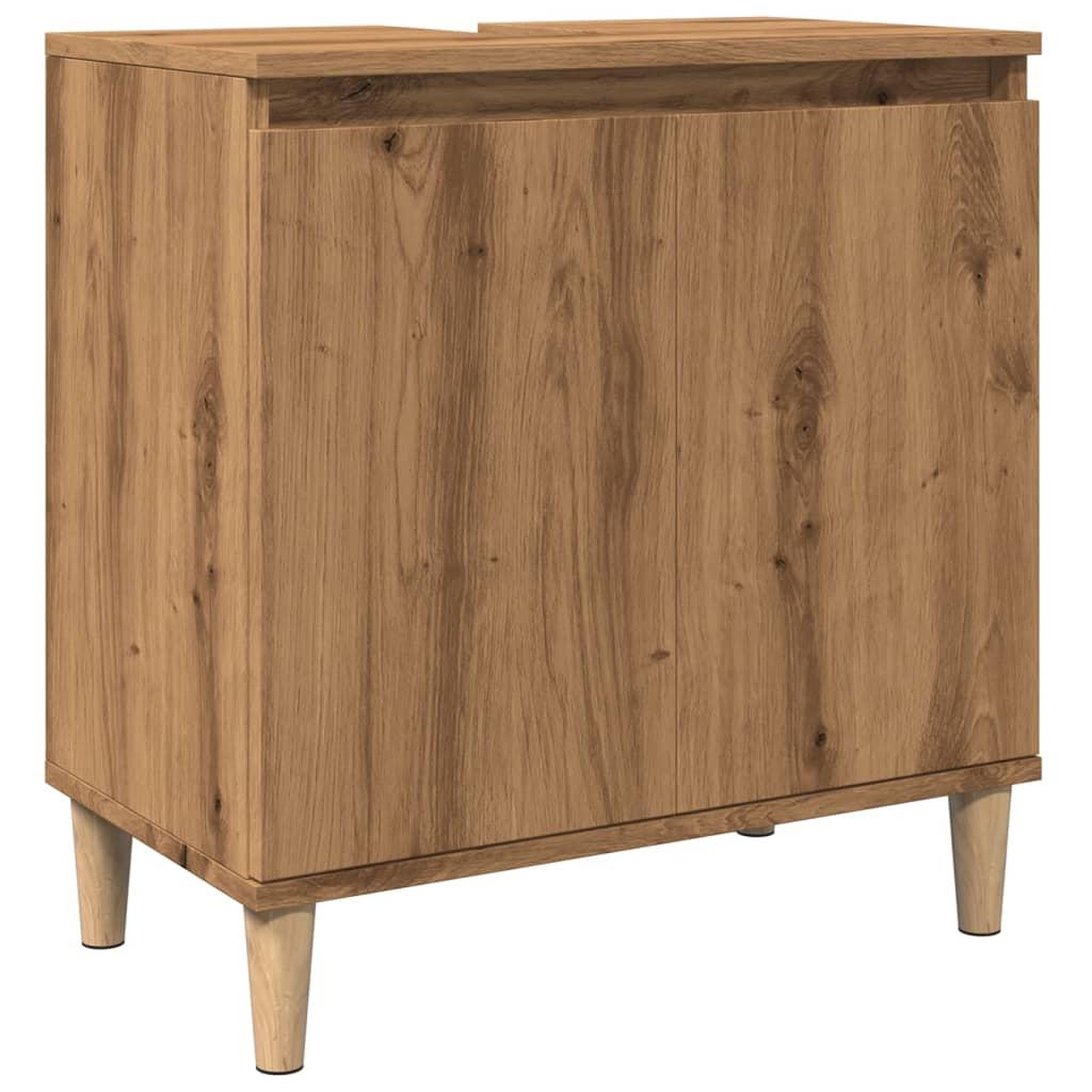 Voir la diapositive 2 : VIDAXL Armoire d'evier chene artisanal 58x33x60 cm bois d'ingenierie