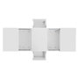 Voir la diapositive 5 : MERAX Table Basse Brillante Avec 2 Tiroirs Et 2 Rangements Push-pull Blanc