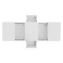 Voir la diapositive 5 : MERAX Table Basse Brillante Avec 2 Tiroirs Et 2 Rangements Push-pull Blanc
