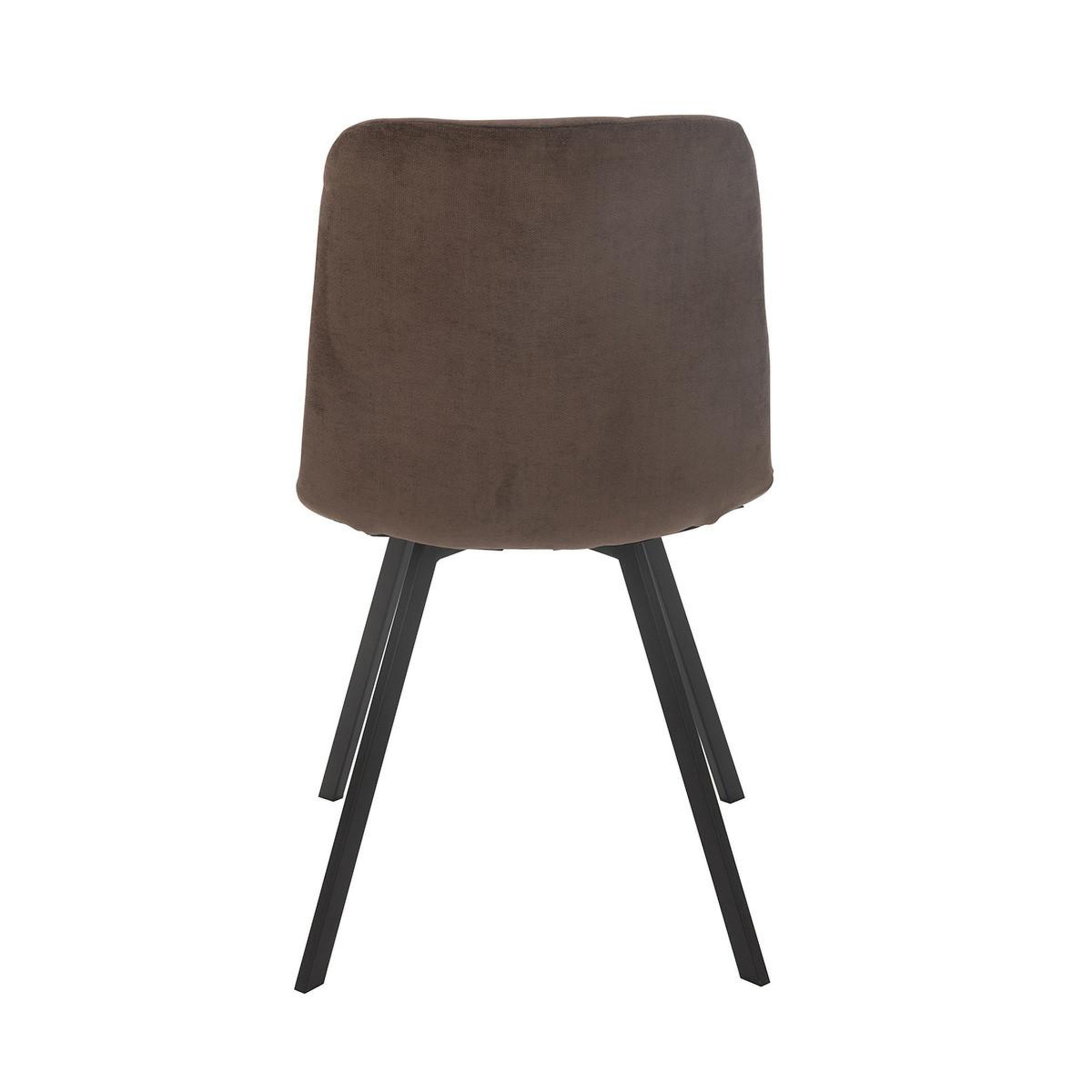 Voir la diapositive 4 : J-LINE Chaise matelassée  clark  85cm marron