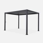 SWEEEK Pergola bioclimatique aluminium lames orientables 4x3m Triomphe. Coloris disponibles : Beige, Marron, Gris, Blanc
