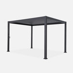 SWEEEK Pergola bioclimatique aluminium lames orientables 4x3m Triomphe. Coloris disponibles : Beige, Gris, Blanc, Marron