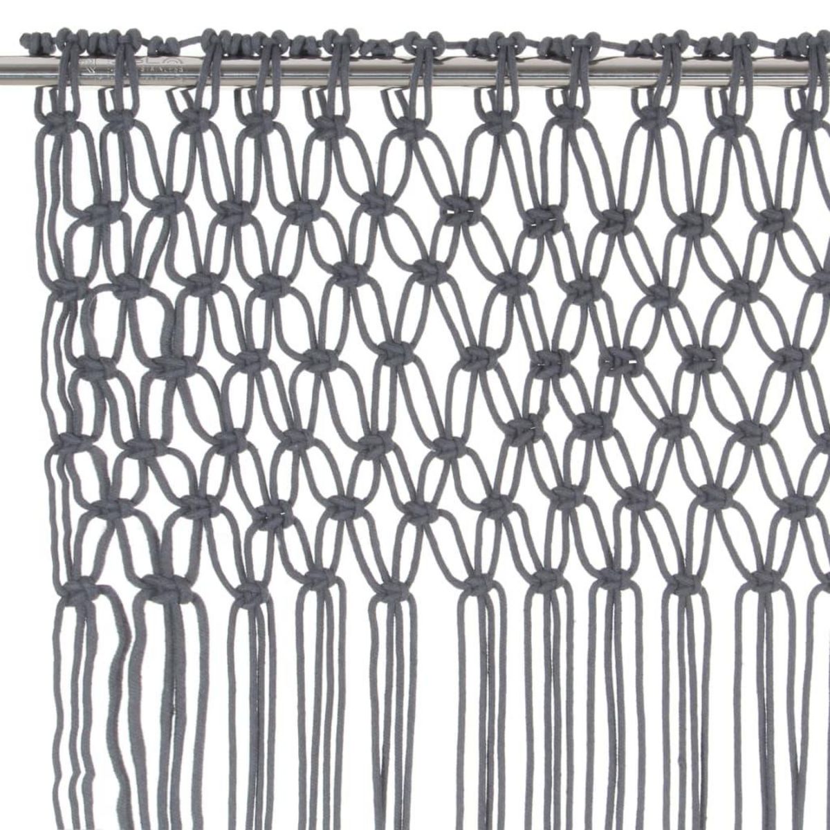 VIDAXL Rideau en macrame Anthracite 140x240 cm Coton