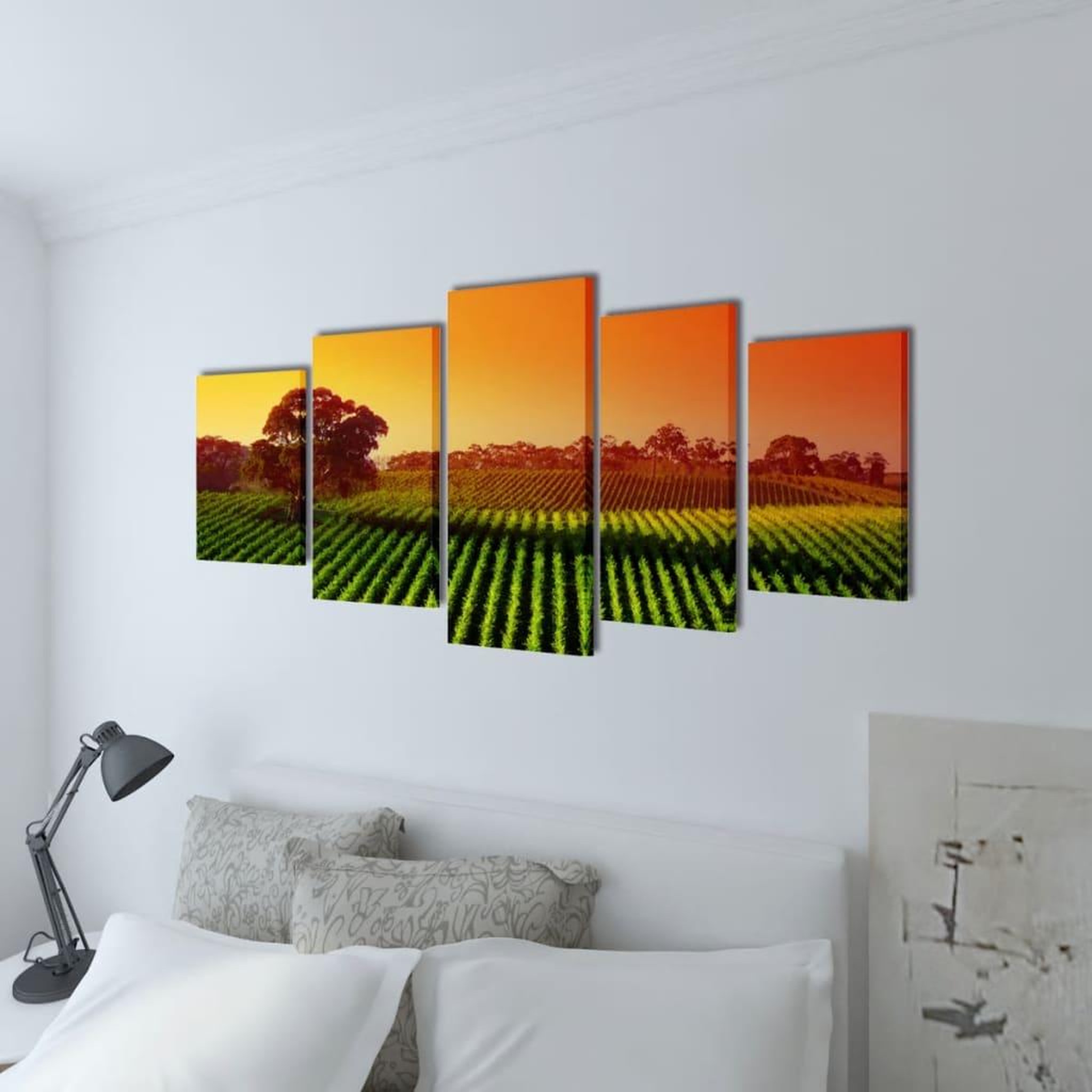 Voir la diapositive 2 : VIDAXL Set de toiles murales imprimees Champs 200 x 100 cm