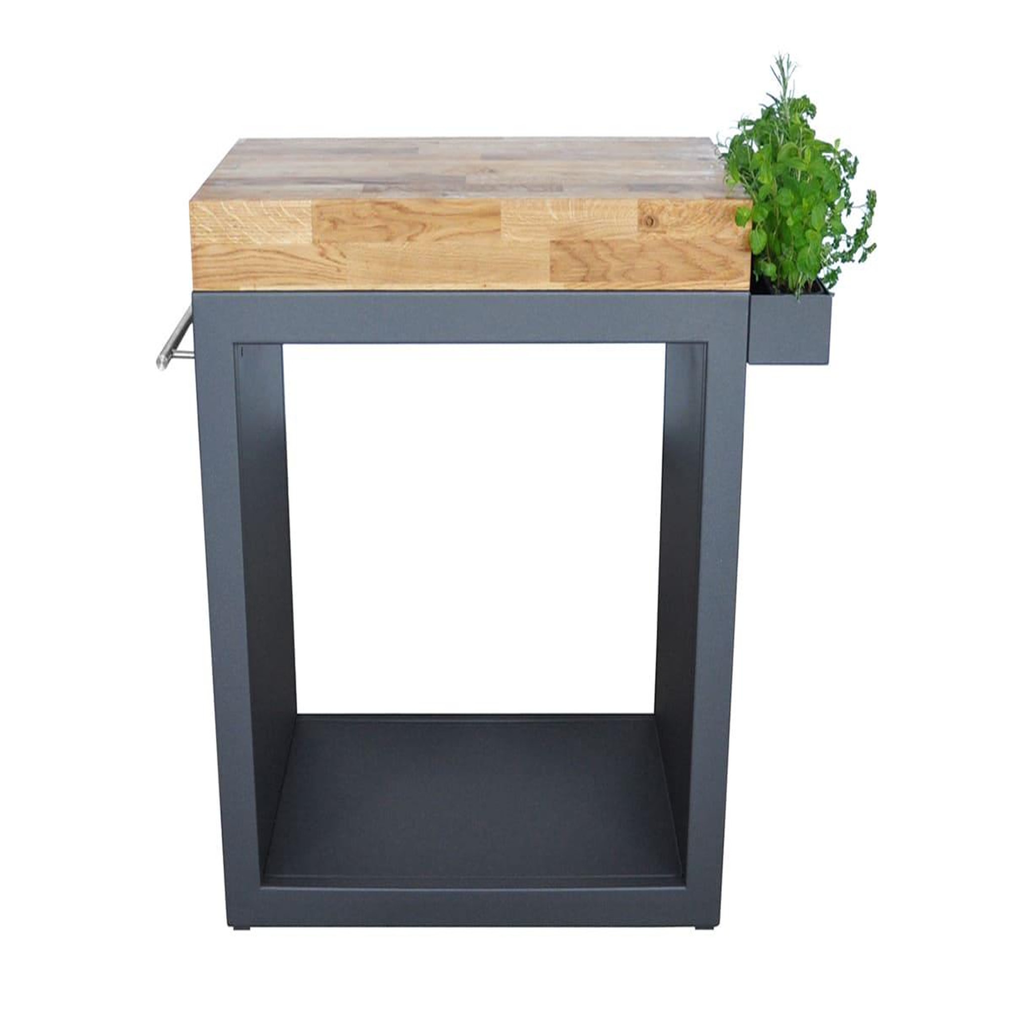 Voir la diapositive 5 : ARTISS DESIGN Meuble multifonction graphite avec tablette bois 80 x 45 x 91 cm - artiss