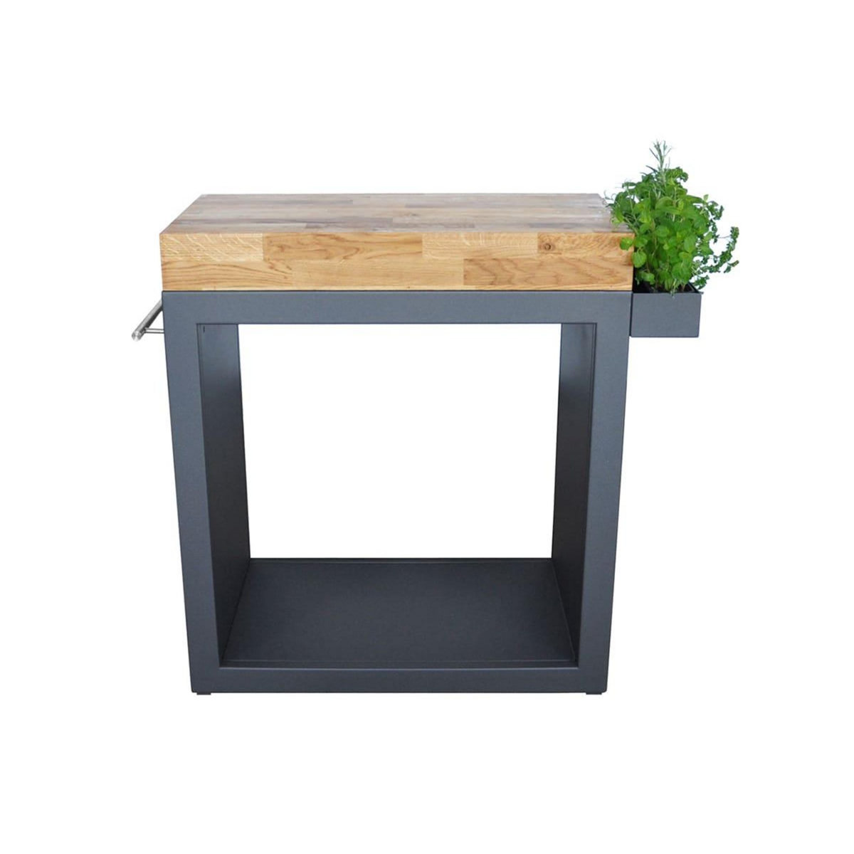 ARTISS DESIGN Meuble multifonction graphite avec tablette bois 80 x 45 x 91 cm - Artiss