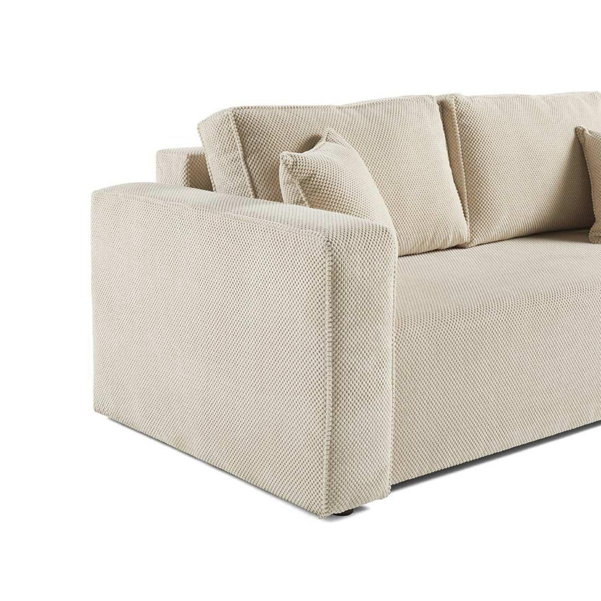 BEST MOBILIER Topaze - canapé droit 2 places - en velours texturé