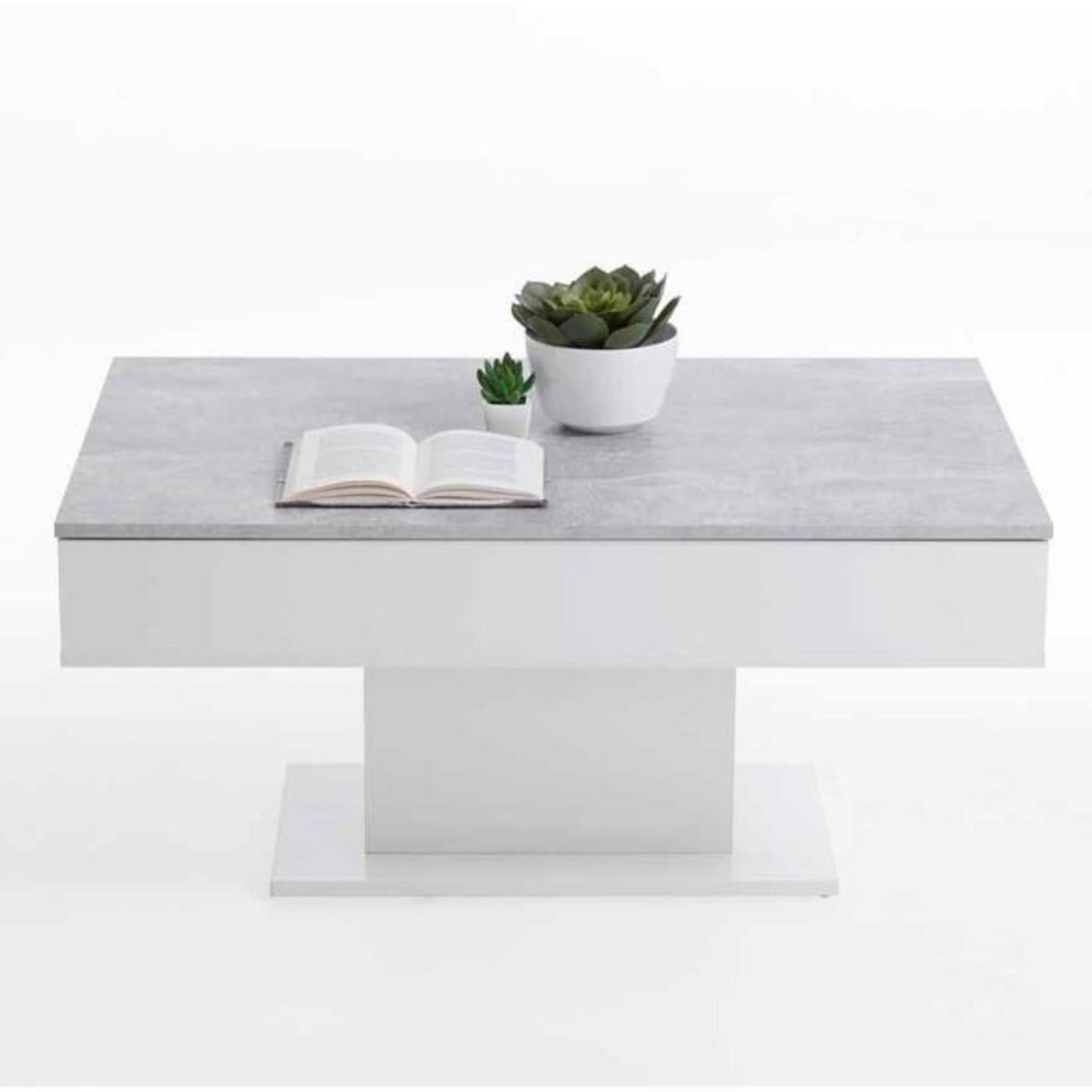Paris Prix Table Basse Design  Lavola  100cm Gris & Blanc