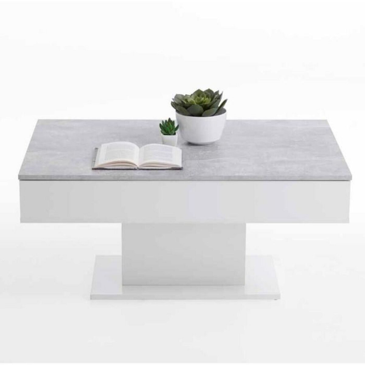 Paris Prix Table Basse Design  Lavola  100cm Gris & Blanc