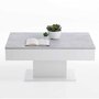 Voir la diapositive 2 : Paris Prix Table Basse Design  Lavola  100cm Gris & Blanc